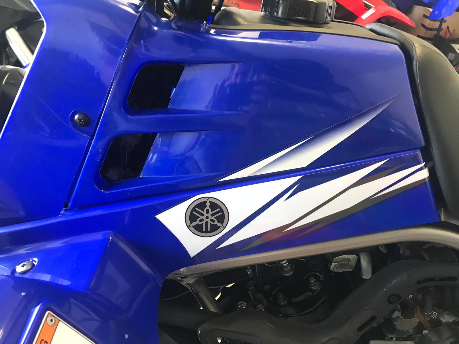 yamaha banshee full graphics decals kit 2006 blue THICK AND HIGH GLOSS