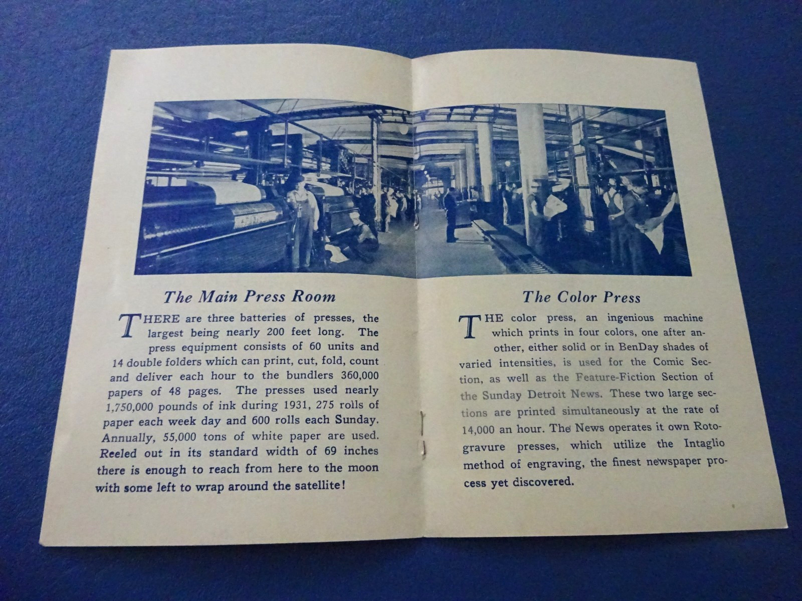 1932 Detroit News Tour Booklet, Publishing a Modern Newspaper