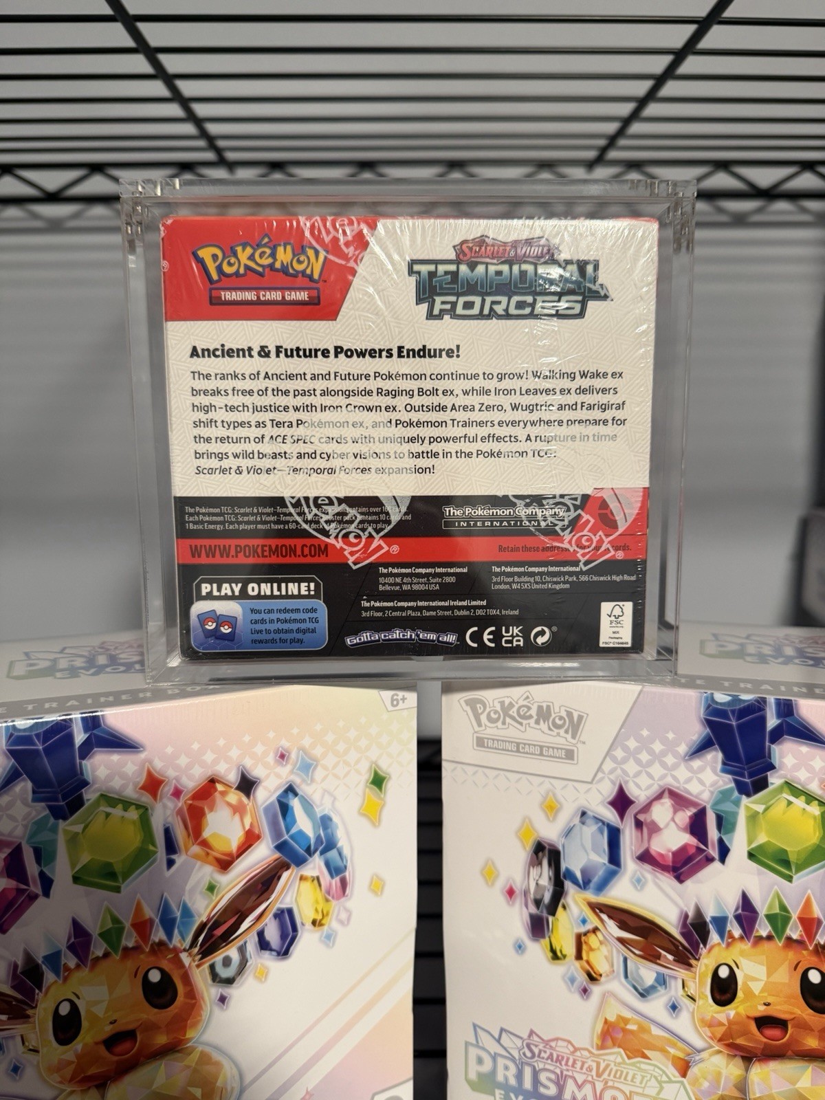 Pokémon Magnetic Booster Box Acrylic Case! Cleaning Cloth Included High Quality.