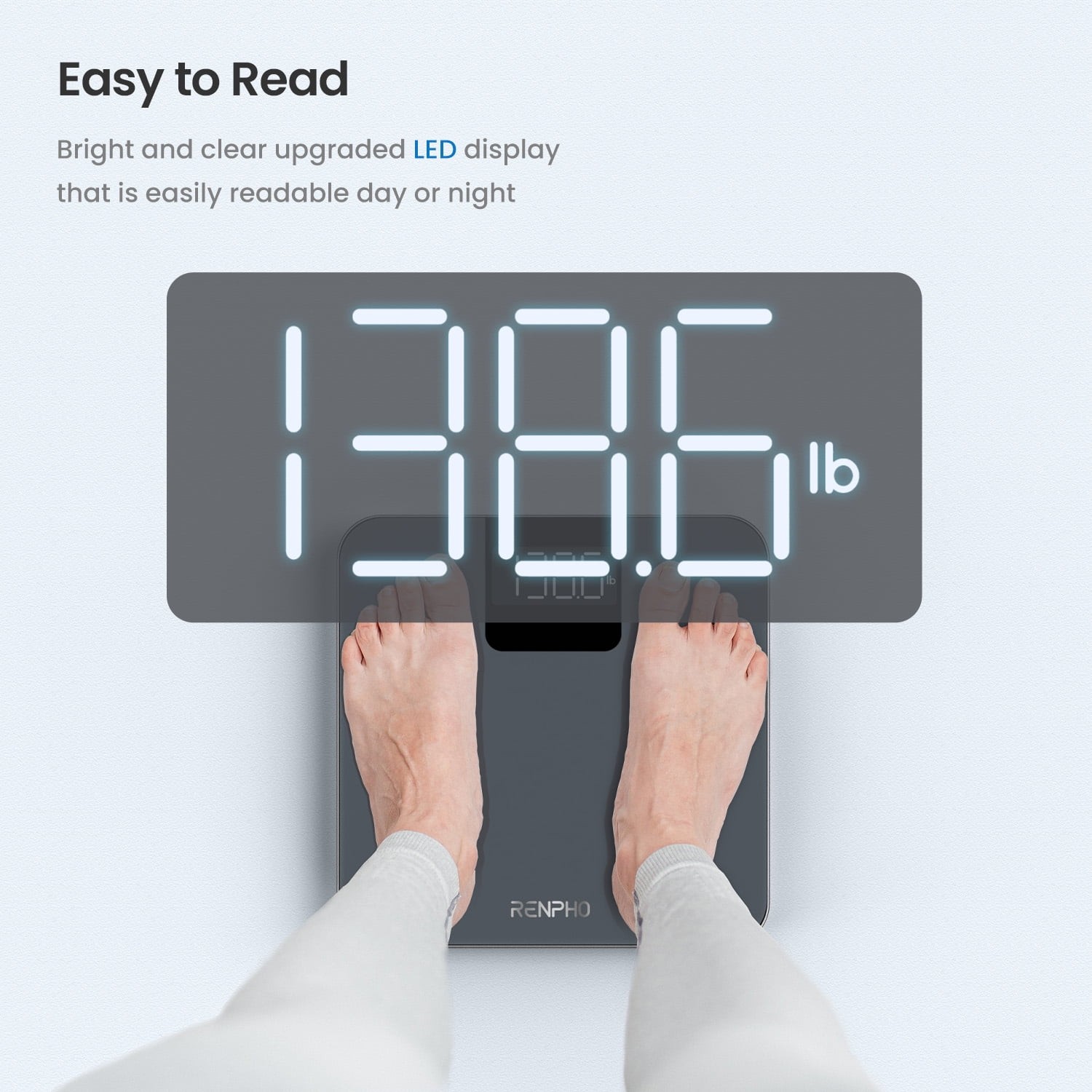 RENPHO Digital Body Weight Scale Highly Accurate Scale for Weight LED Display US