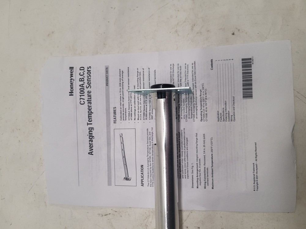 HONEYWELL C7100B1013U THERMISTOR SENSOR 205888