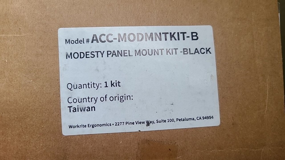 Modesty Panel Mount Kit - Black, ACC-MODMNTKIT-B