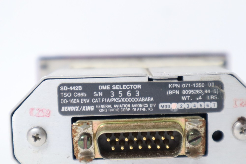 Bendix King SD-442B DME Selector 071-1350-00