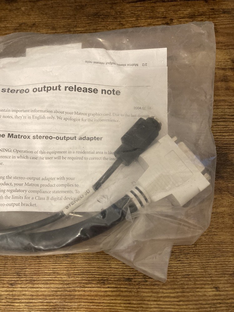 Matrox Stereo Output Adapter Accessory Pack