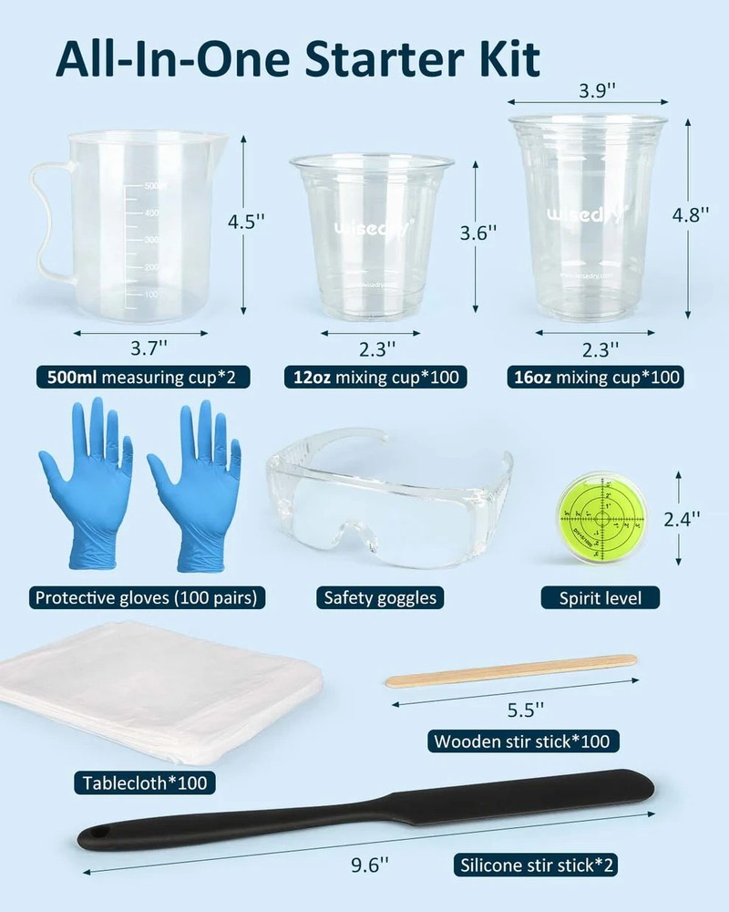 wisedry 9-Piece Epoxy Resin Tool Kit for Beginners