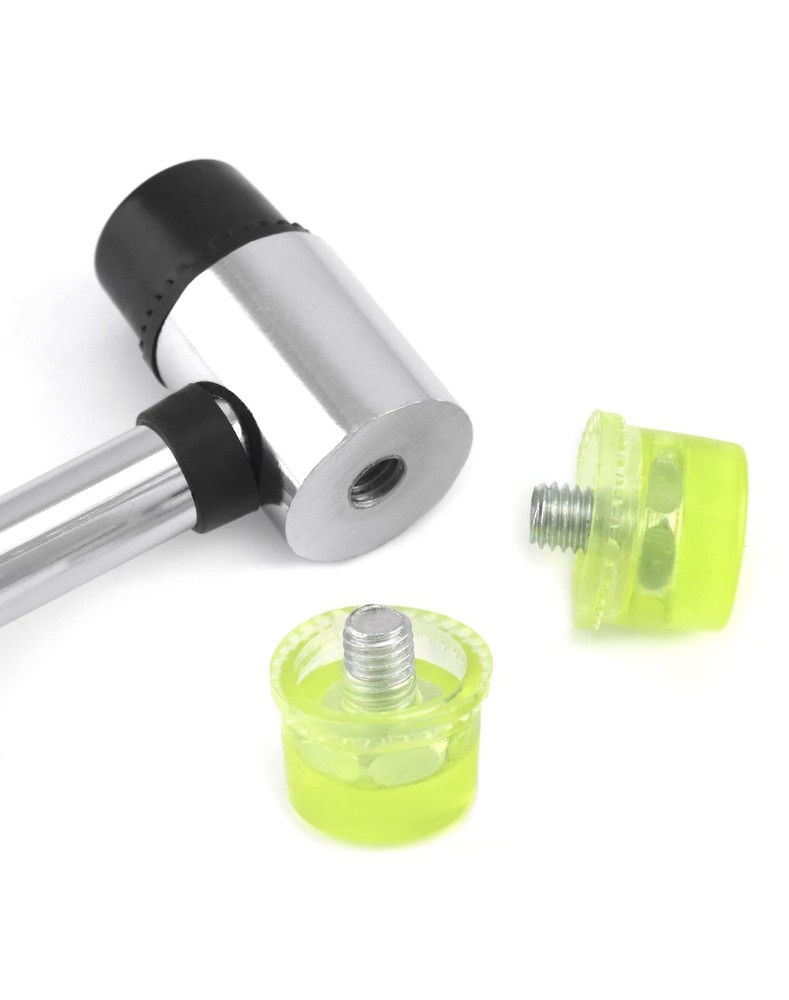 QWORK® Rubber Mallet Hammer, 25 mm Small Nylon Hammer with 2 Black