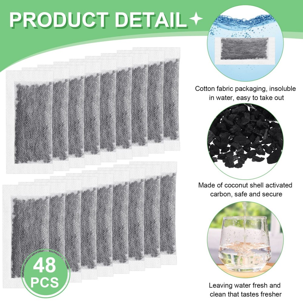 Replacement Activated Charcoal Distiller Filters Coconut Shell Filter Sachets