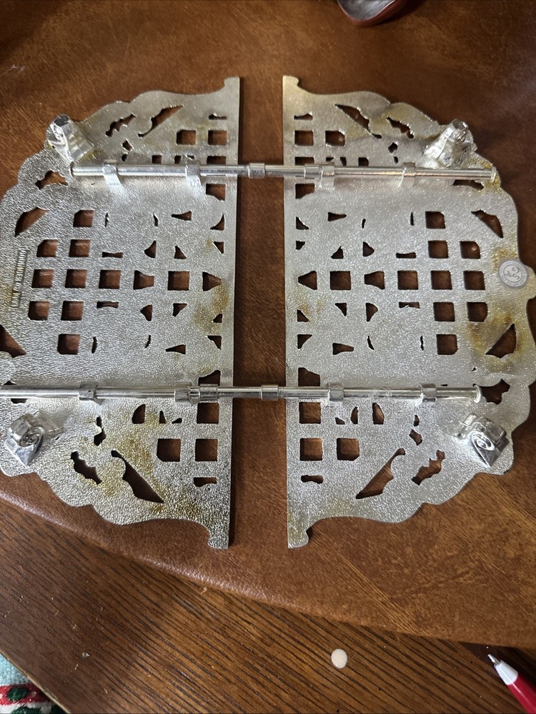 VTG Silverplate Godinger Expandable Hot Plate Trivet 6”W/8”W x 3/4 NIB