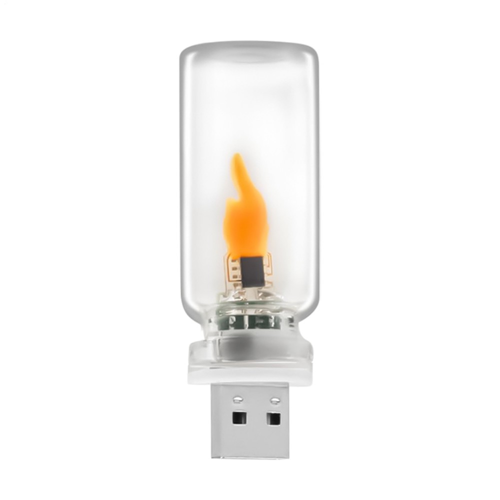 USB Night Light Read Lamp Plug in Mini USB LED Flame Effect Atmosphere Light