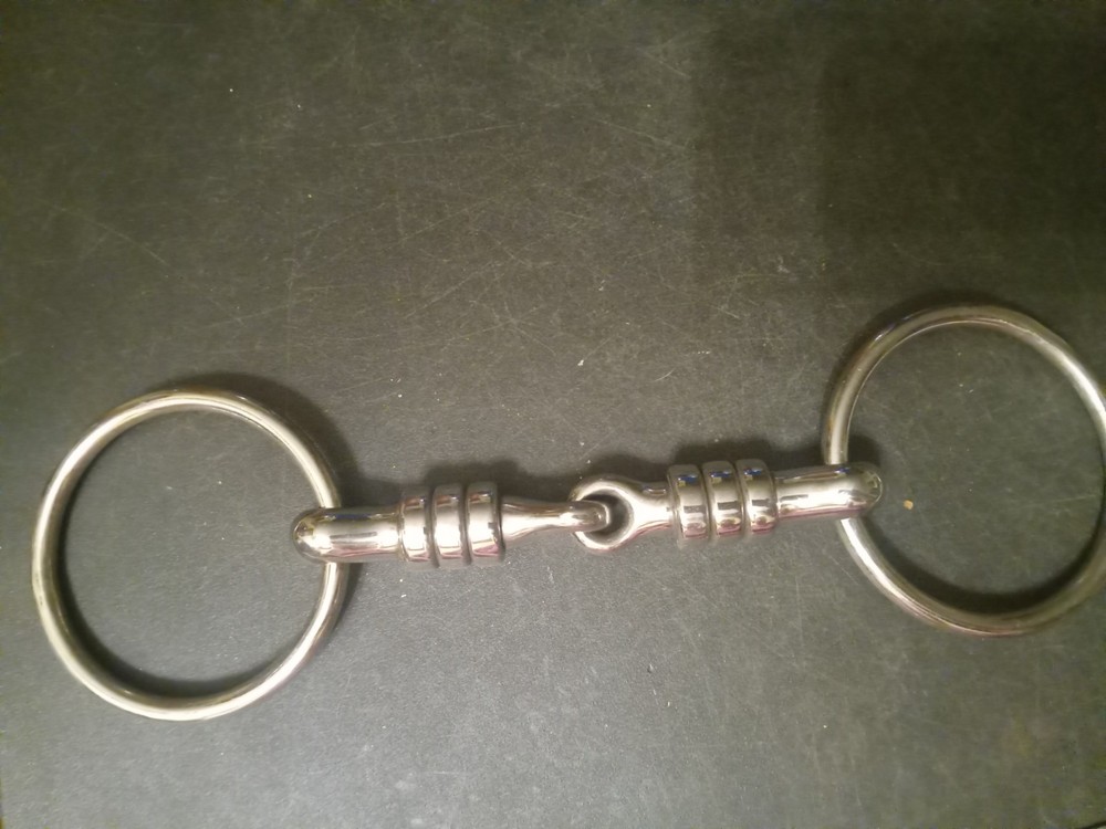 New Loose ring Snaffle Bit stainless rollers 5 in mouth cherry roller