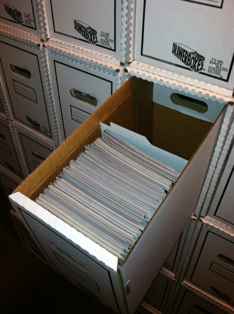 4 Pk MAGAZINE DrawerBoxes w/4 BoxSort Rails Magazine CGC Storage Boxes Stackable