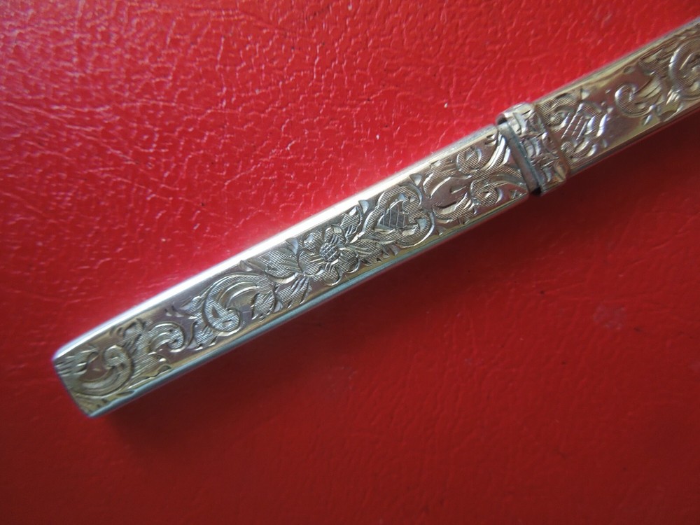 J6321 ANTIQUE DUTCH 833 SILVER Needle Case See Description