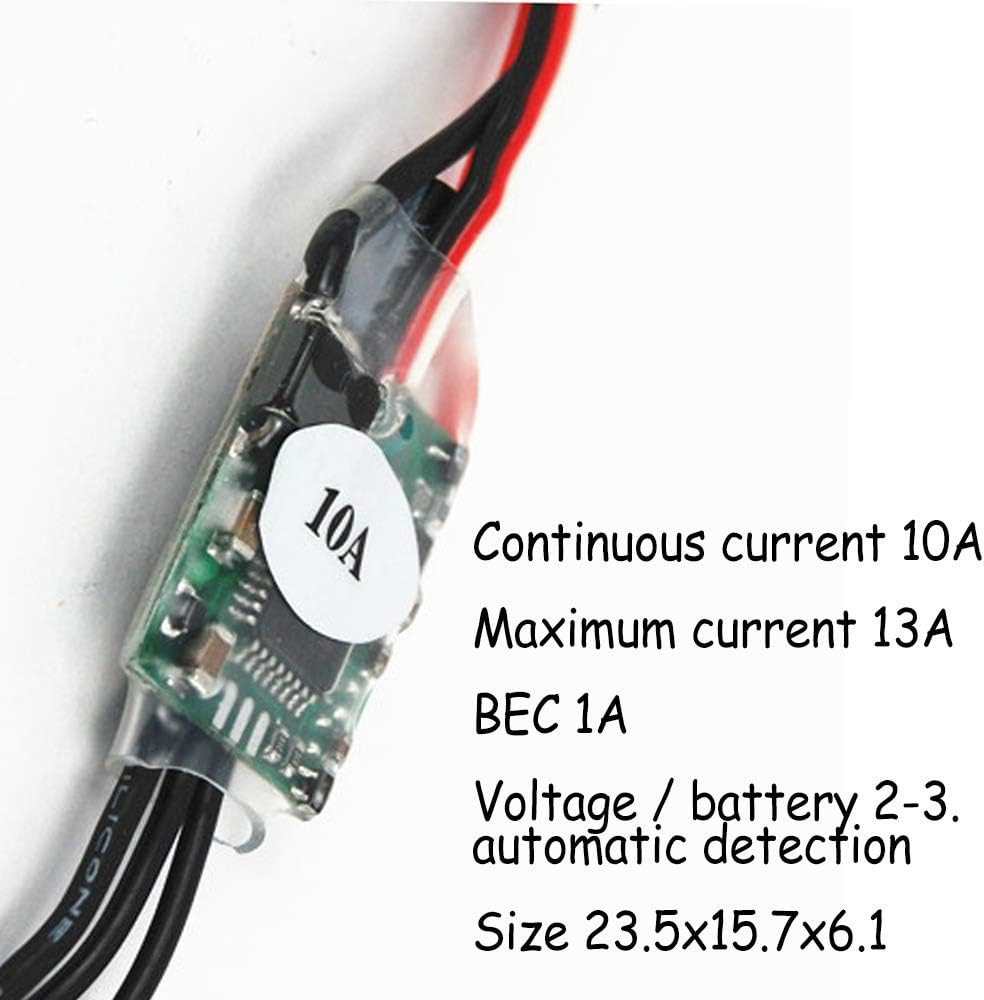 1Pcs 10A Brushless ESC Speed Controller with 1A BEC for RC Airplane