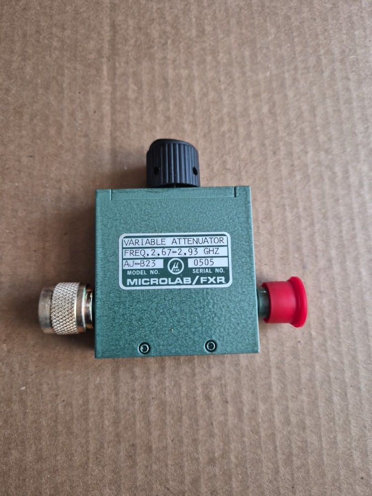 Microlab/FXR Variable Attenuator Model AJ-B23, 2.67-2.93GHz, 10dB, NOS.