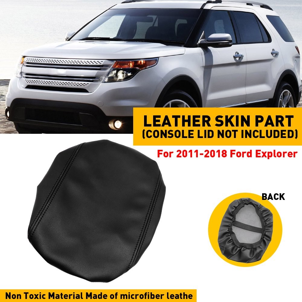 Fits 2011 Ford 2012 2013-2018 Explorer Console Armrest Lid Cover Black Durable