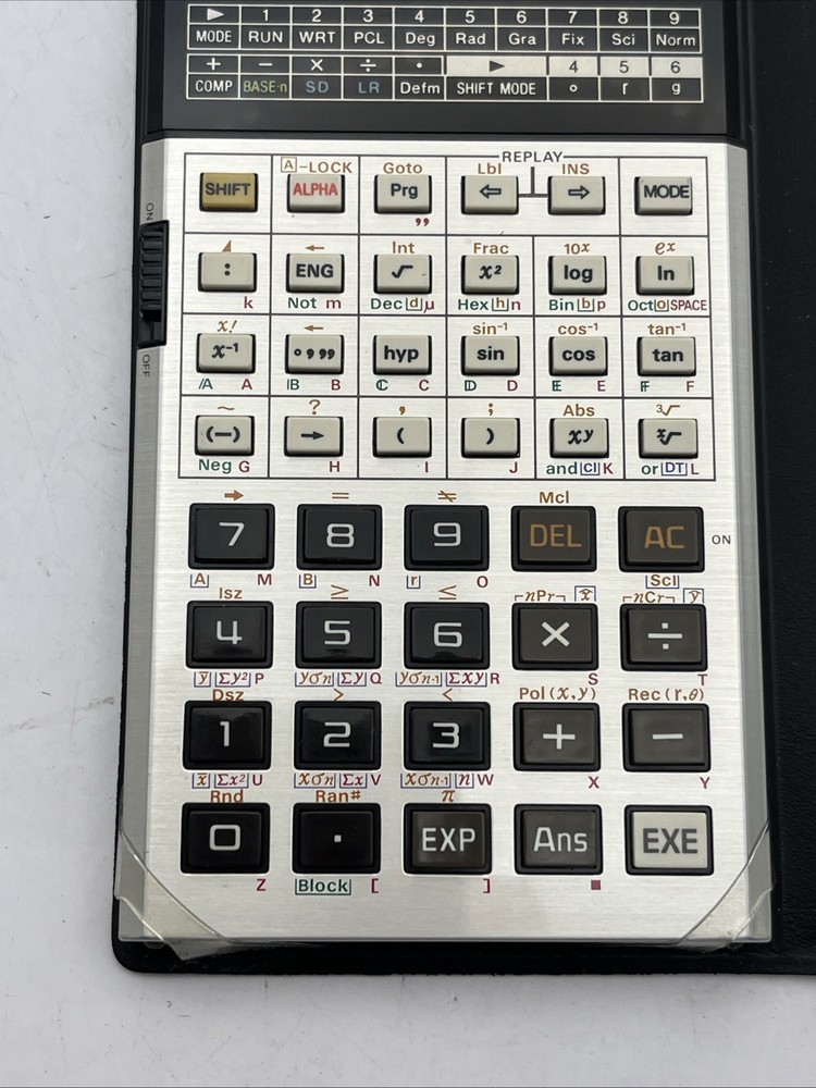 Casio FX-4000P Calculator with Case and Guide Untested NICE 1990's