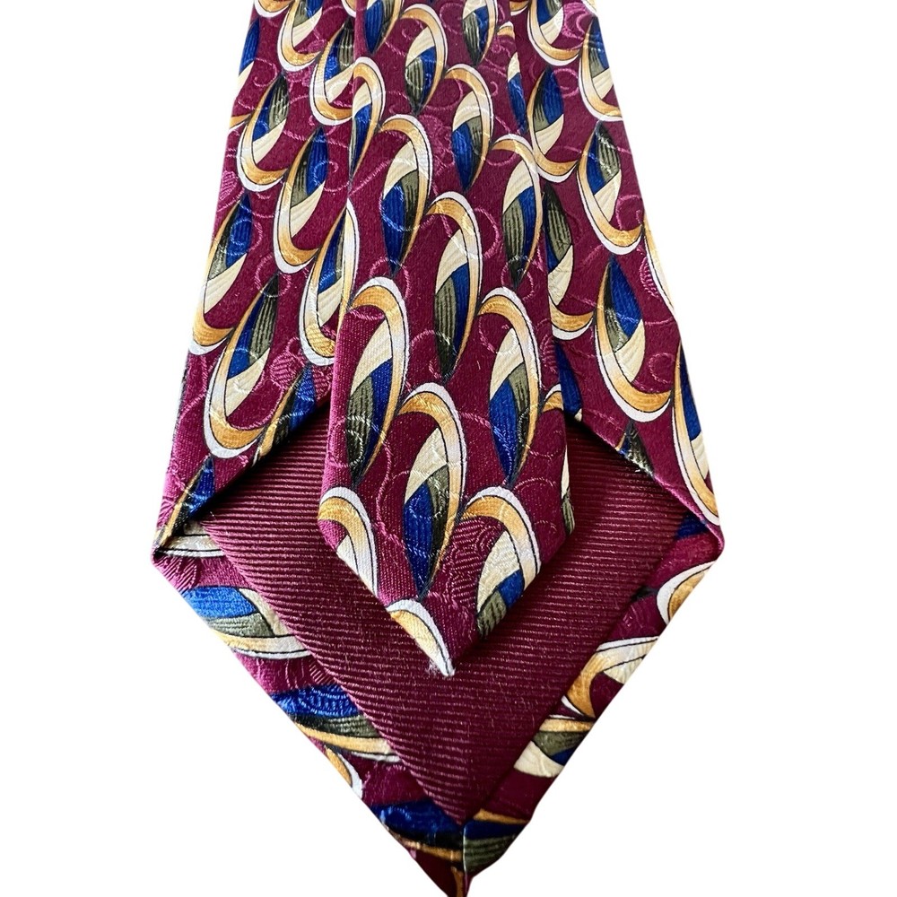 Rooster Men's Necktie Multicolor Pattern 100% Silk Handmade