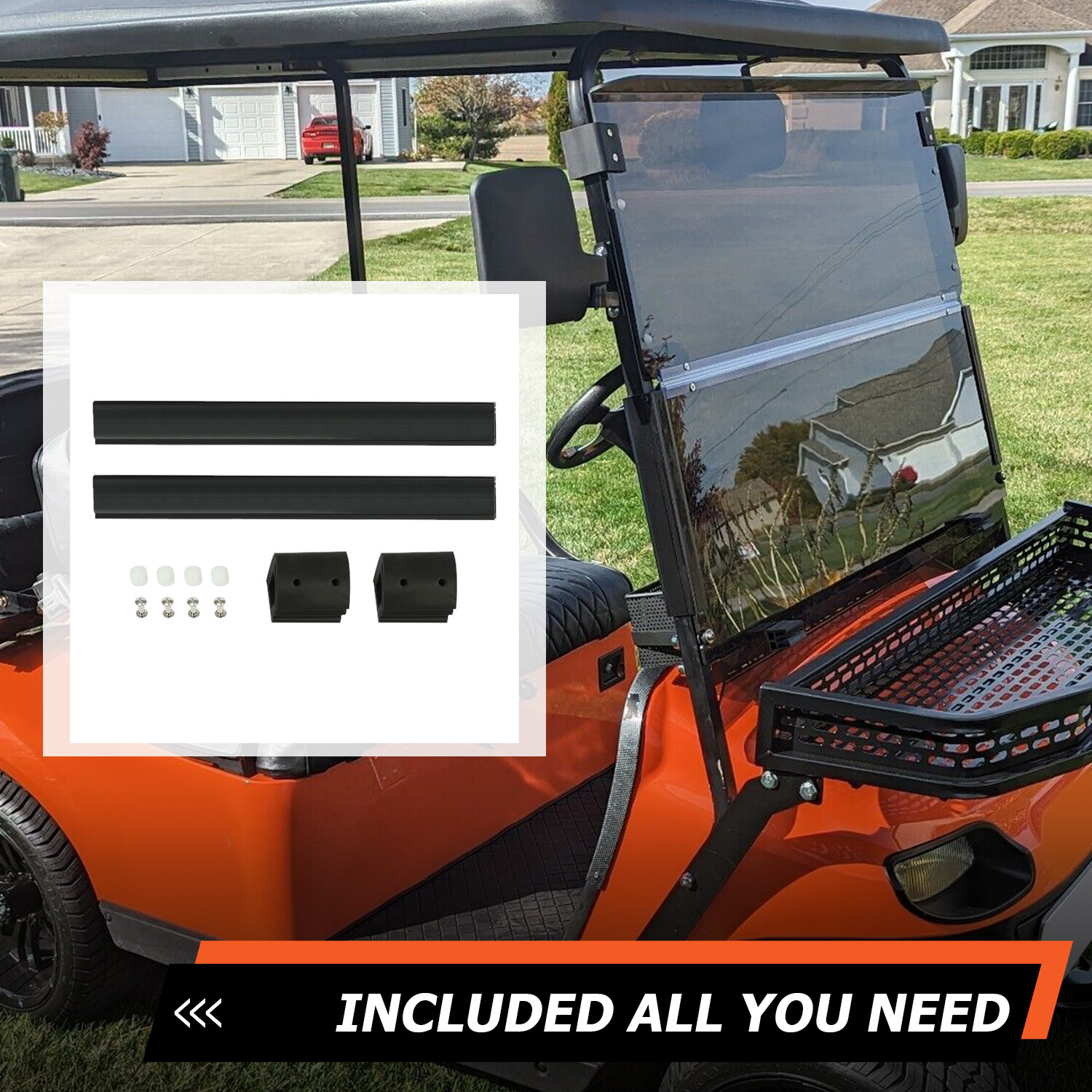 For EZGO TXT Tinted Windshield For 2014- UP *New In Box Golf Cart Part*