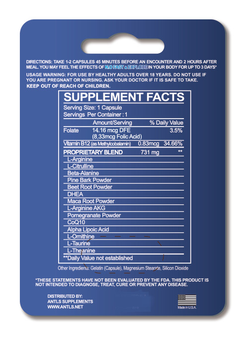 Male Enhancing Support Supplement, FAST & EXPLODE, ANTLS SUPPLEMENTS, N.O.