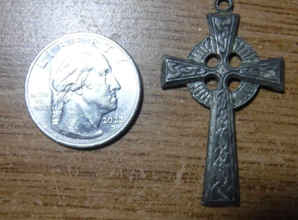 Vintage Sterling Silver Celtic Cross