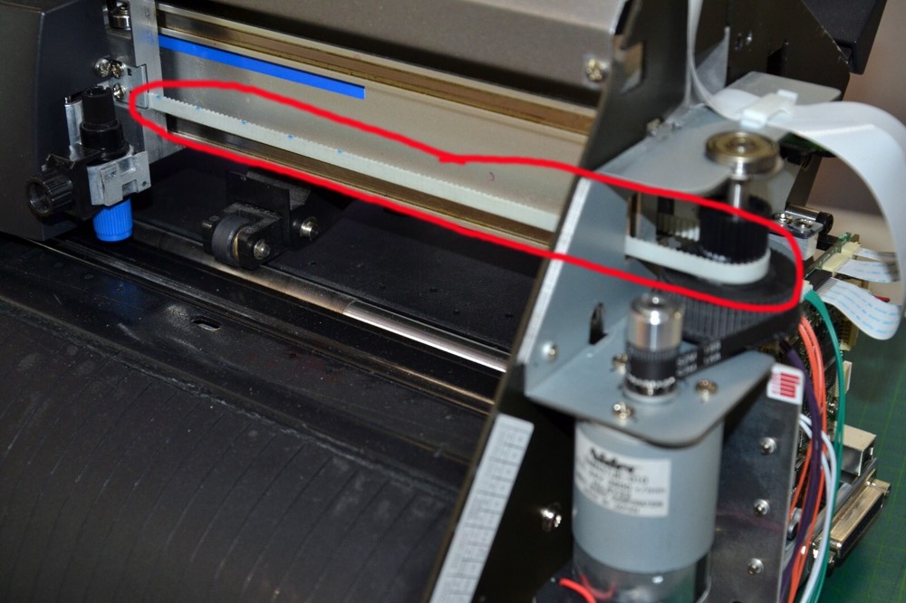 Graphtec CE5000-120 cutting plotter - Replacement Motor Belt to carriage