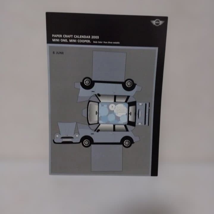 Bmw Mini Paper Craft Calendar 2003