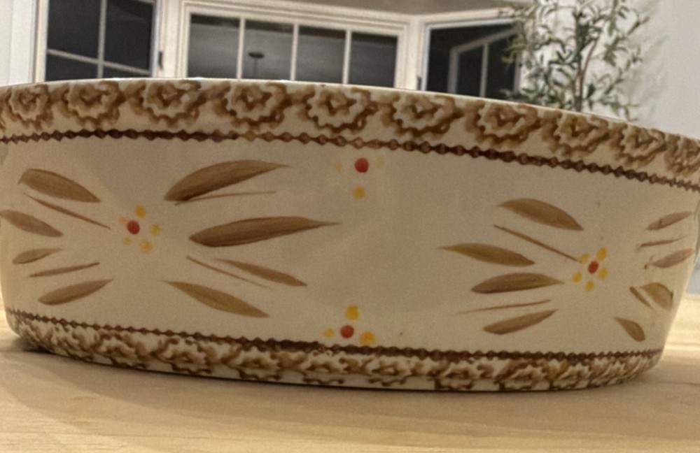 Temp-tations Old World 2.5 Qt Oval Baker 12” Replacement Dish EUC
