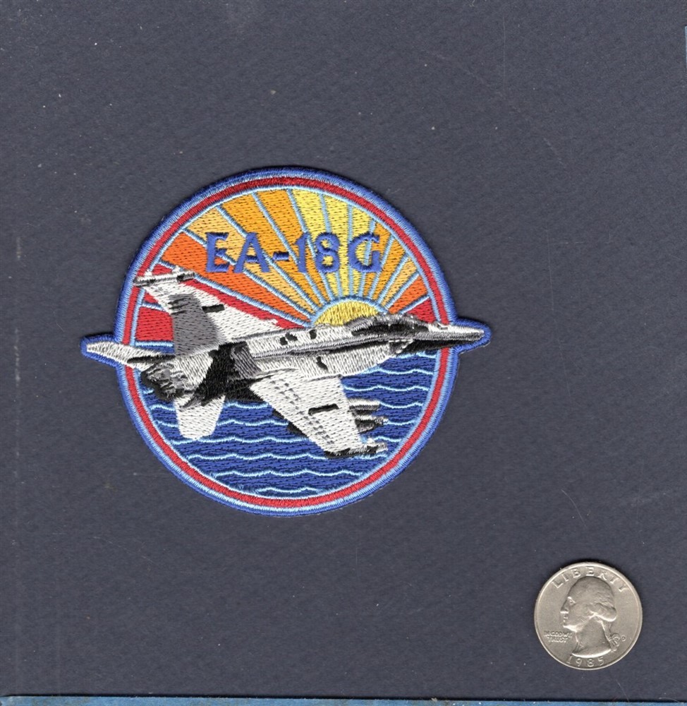 EA-18G GROWLER US NAVY VAQ Electronic Attack Squadron 3" Aircraft Patch