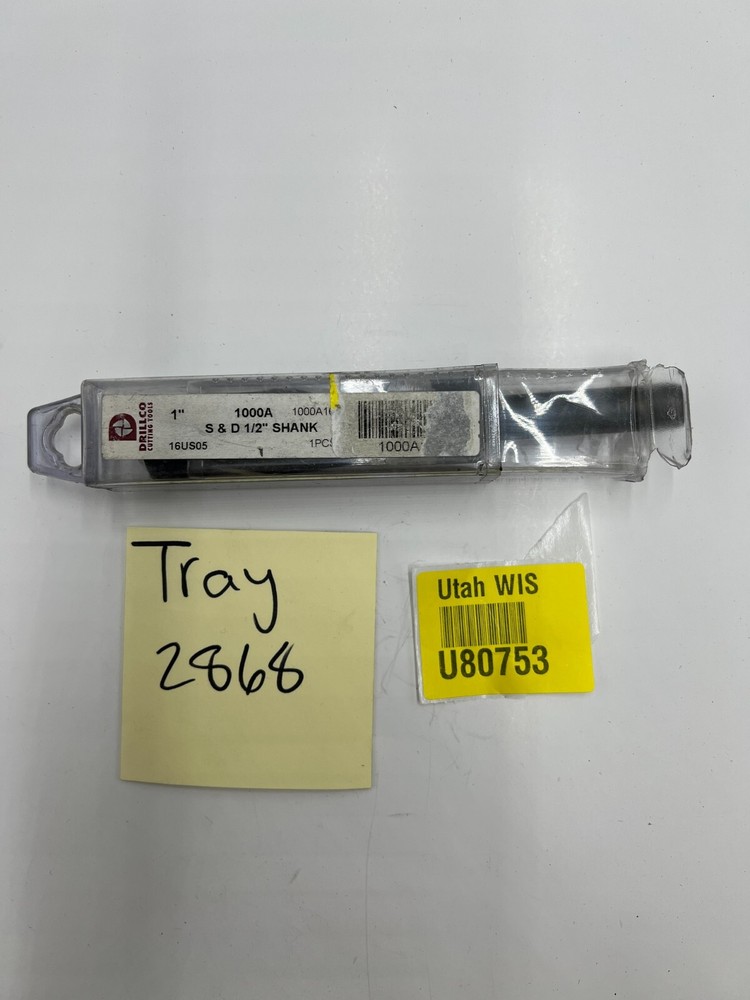 Drillco Cutting Tools 1" 1000A S&D 1/2" Shank