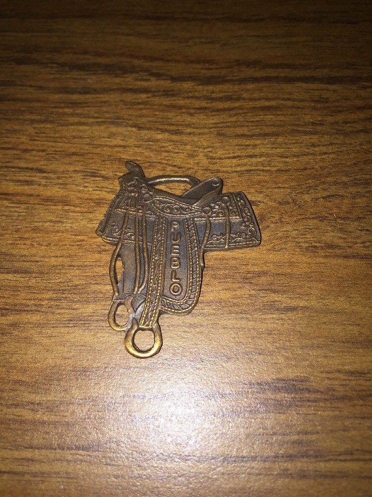 Saddle Pocket Watch FOB Cover Pueblo Colorado Rodeo Horse Collector Equine METAL