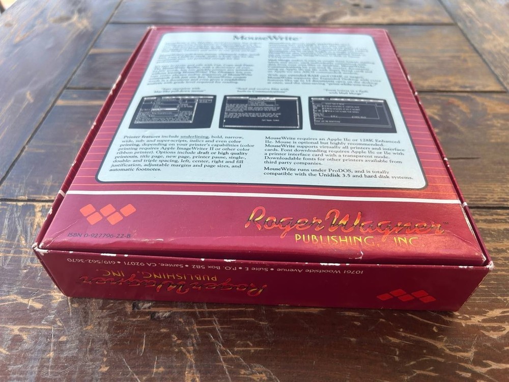 MouseWrite Word Processor Apple II/IIC Box Manuals Disks Roger Wagner