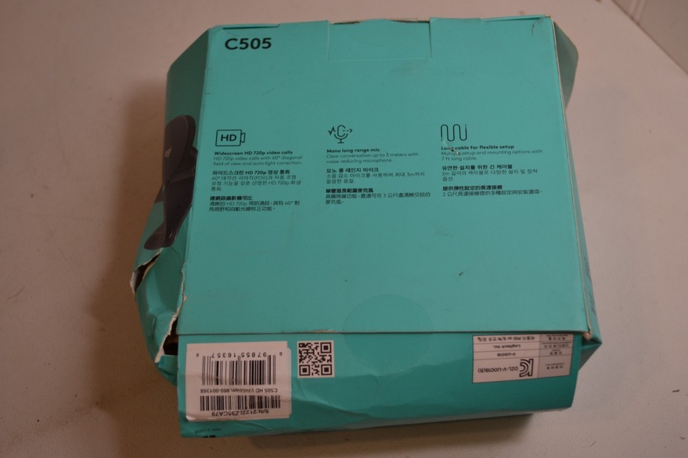 Logitech C505 HD Webcam - Black 960-001368