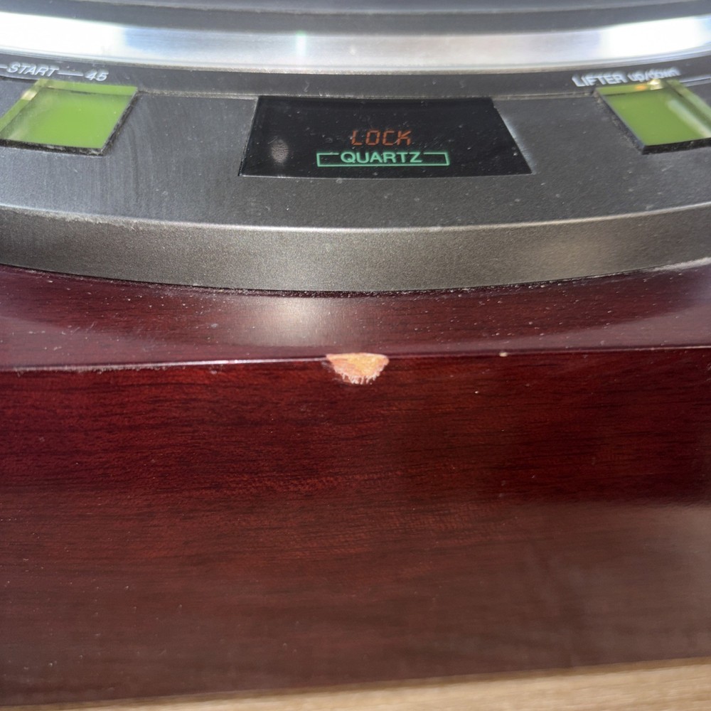 DENON DP-57L Automatic Direct Drive DD Record Player Brown Missing 1 Foot Read