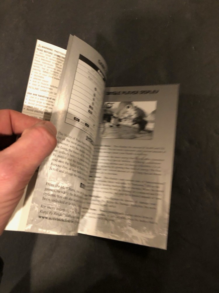 kung fu panda ps2 Manual only