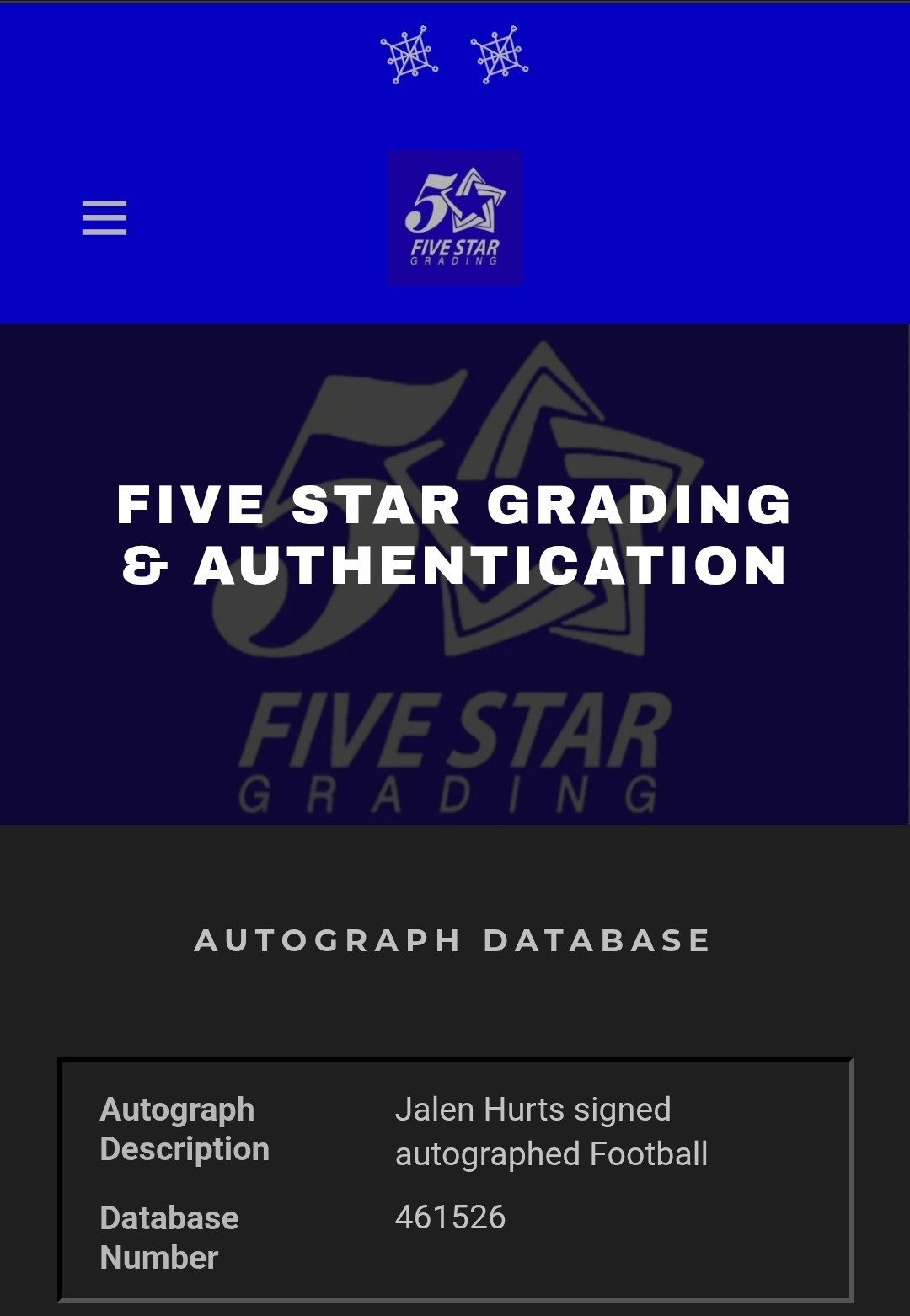 🔥 Jalen Hurts Signed Full Size Football w/COA WOW! Eagles SB Champ!