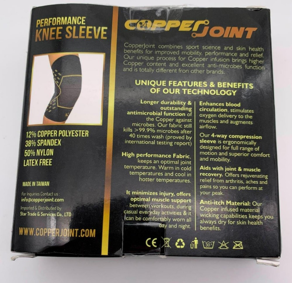 CopperJoint Performance Knee Sleeve Size Large