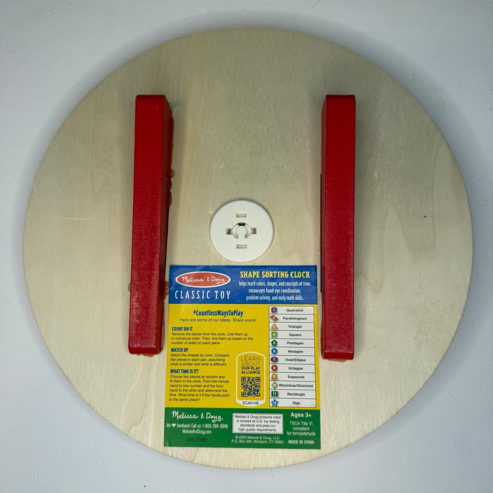 Melissa & Doug Shape Sorting Clock Wood