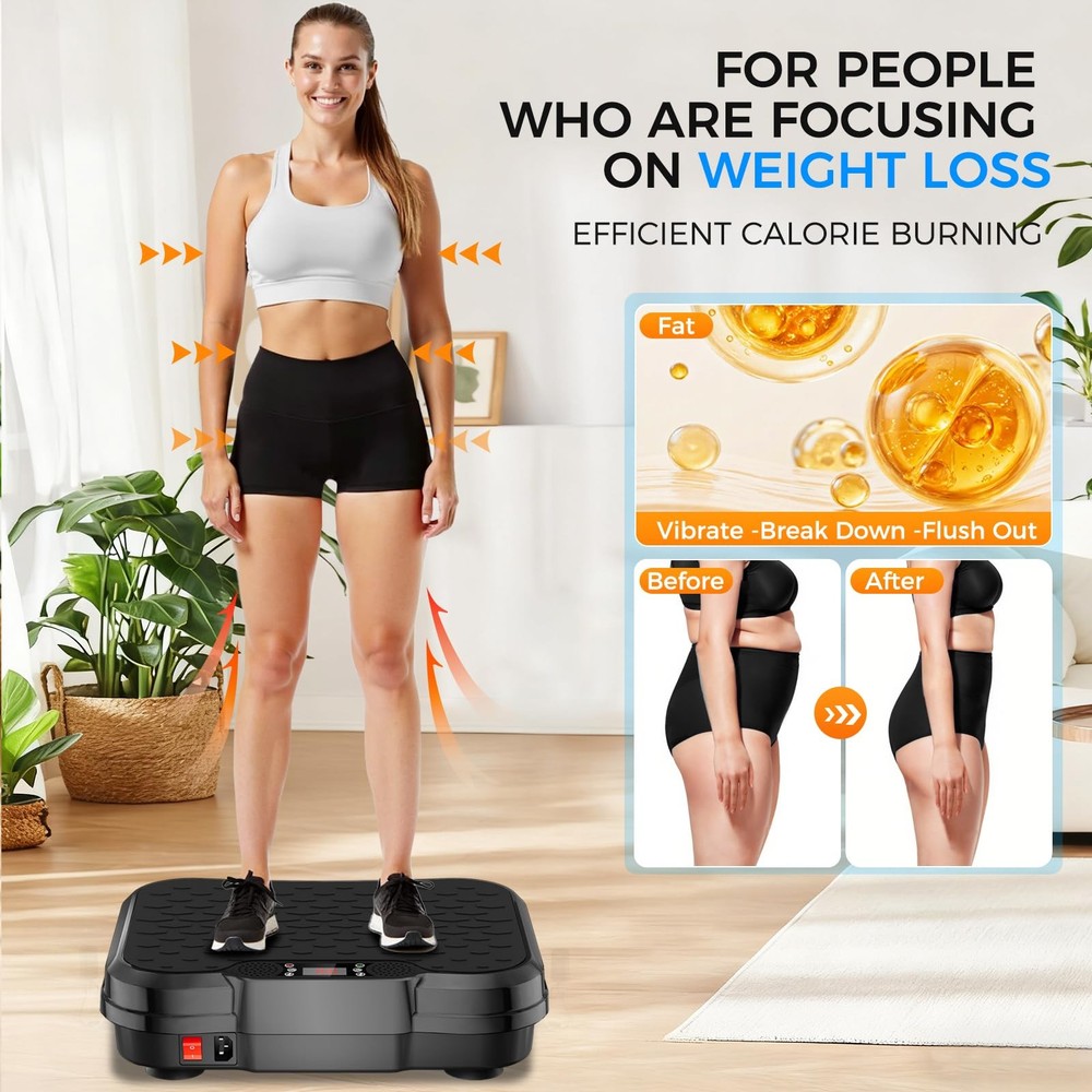 Vibration Plate Exercise Machine,Vibration Plate for Lymphatic Drainage Power...