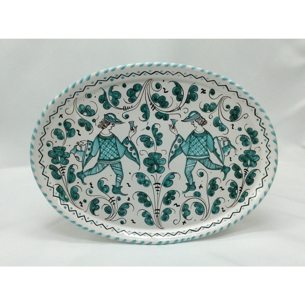 Pleasant Valley "Majolica" Ceramic oil and vinegar Serving Set