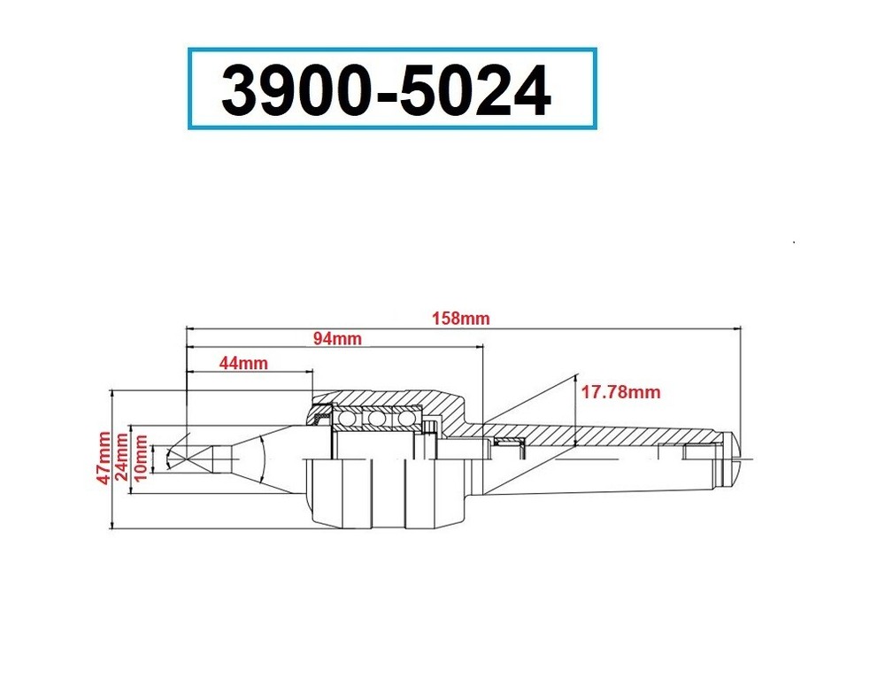 MT2 PRECISION EXTENDED LIVE CENTER (3900-5024)