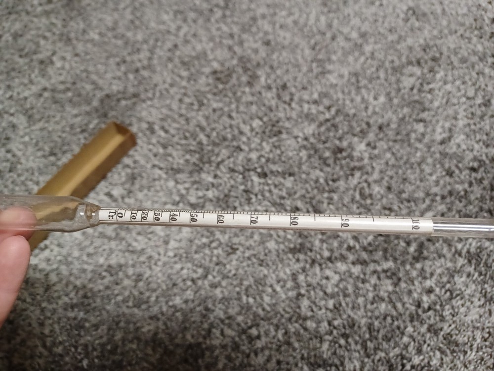 Vintage U.S. Custom House Hydrometer Proof & Tralle’s Scale Temp 60F