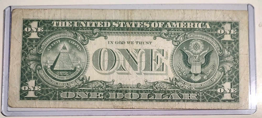 Back To Front Wet Ink Transfer 1988-A $1 One Dollar Bill Error Note Circulated