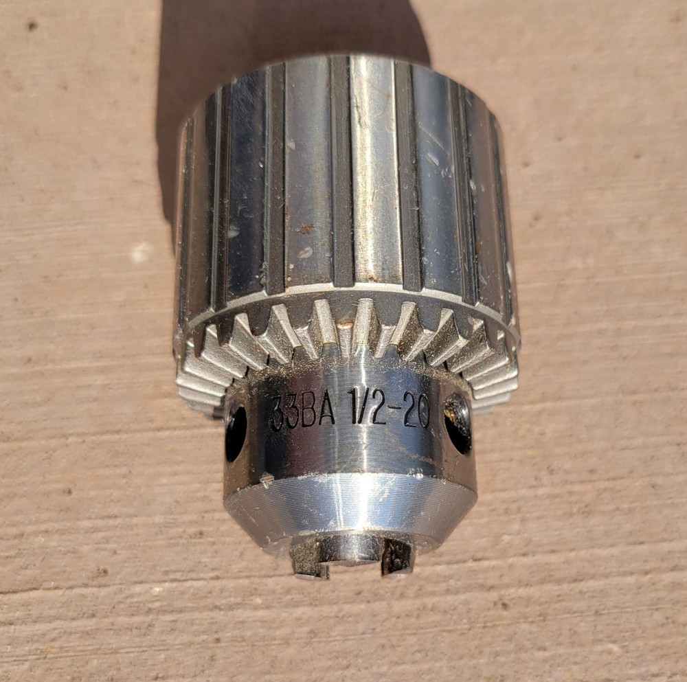 Jacobs No. 33BA drill chuck 5/64-1/2" capacity 1/2"-20 Thread Arbor