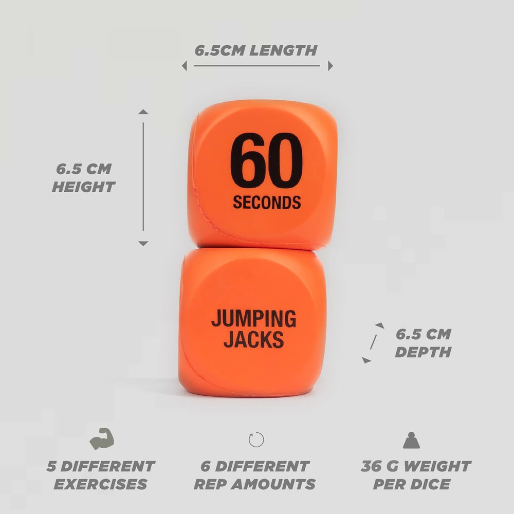 Exercise Dice - Workout Dice Game for Cardio, HIIT Training and Exercise Classes