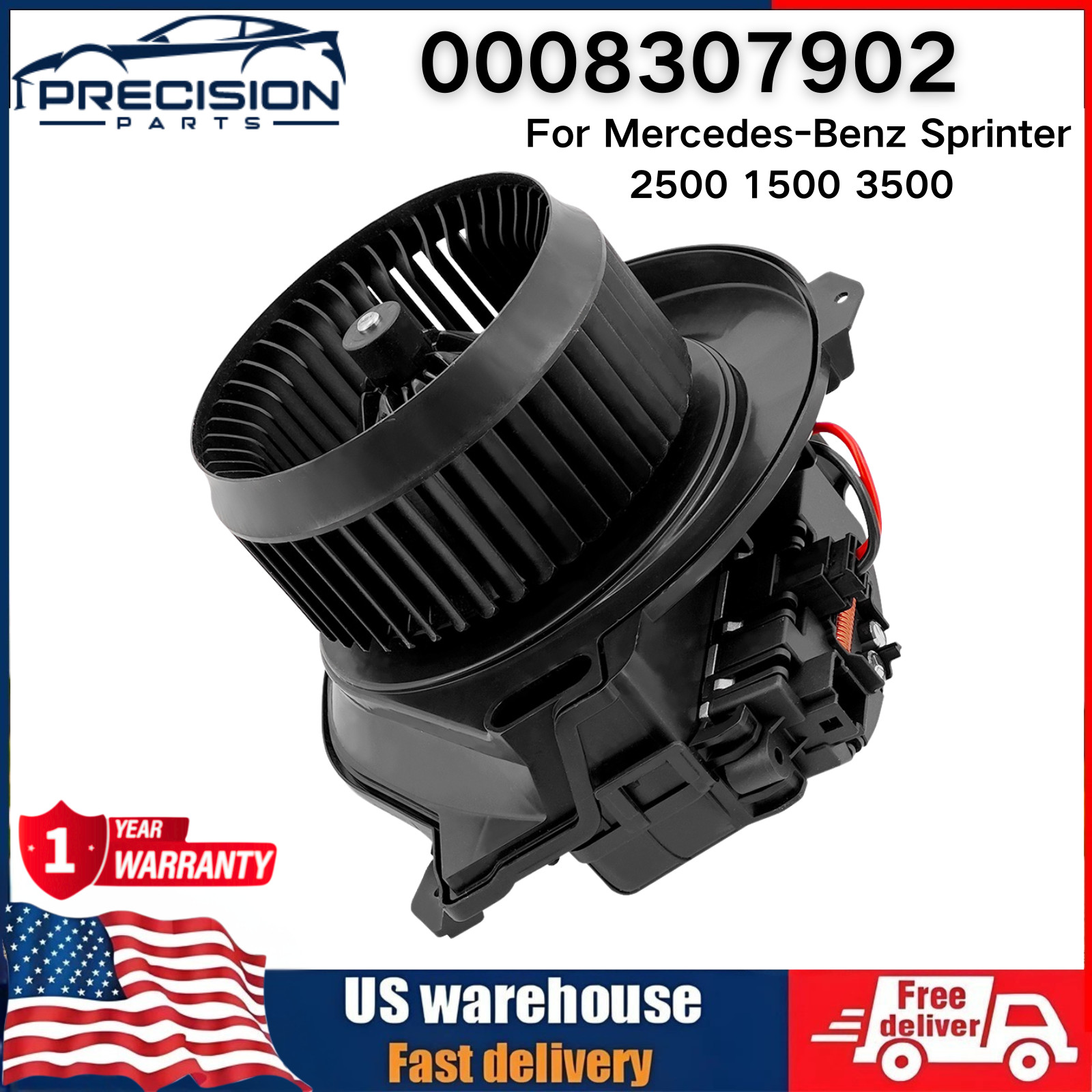 NEW 0008307902 Blower Motor Assembly For Mercedes-Benz Sprinter 2500 1500 3500