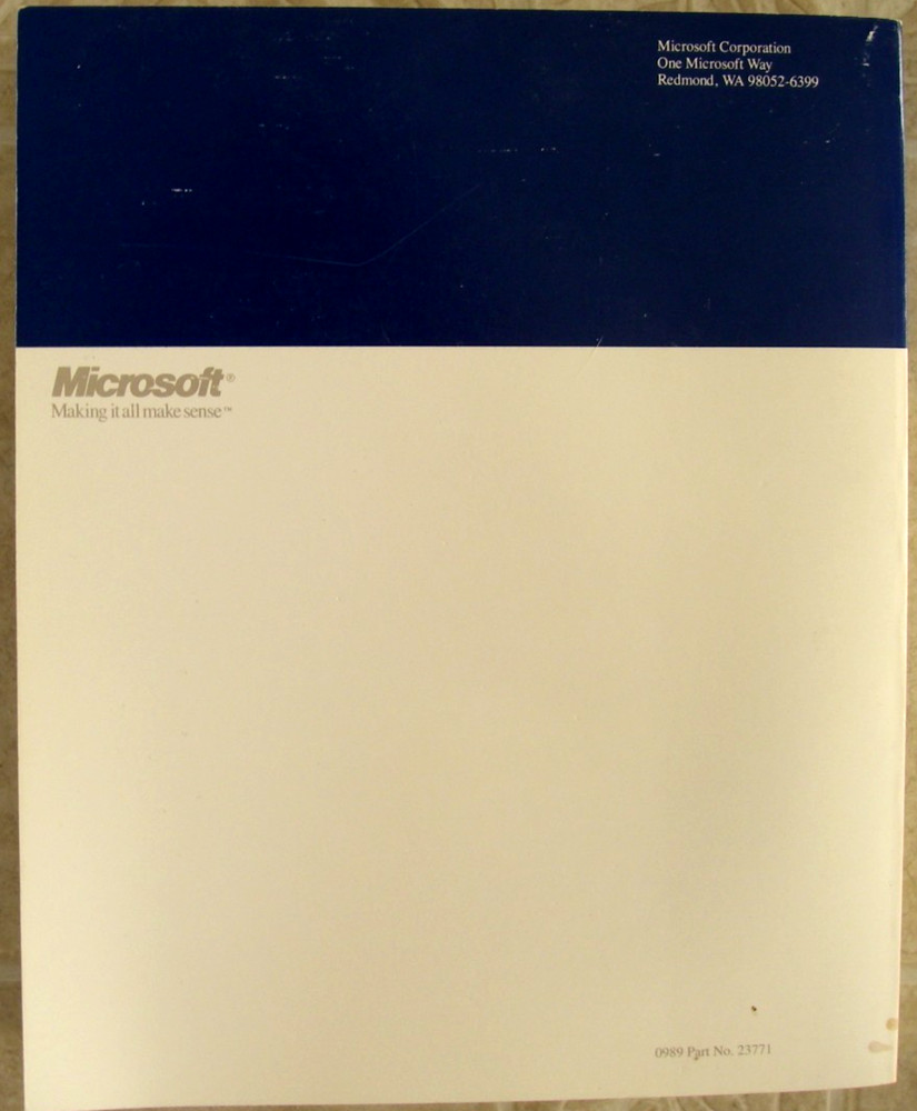 Microsoft Windows 3.00 Users Guide with bound License agreement card 640 pgs EUC