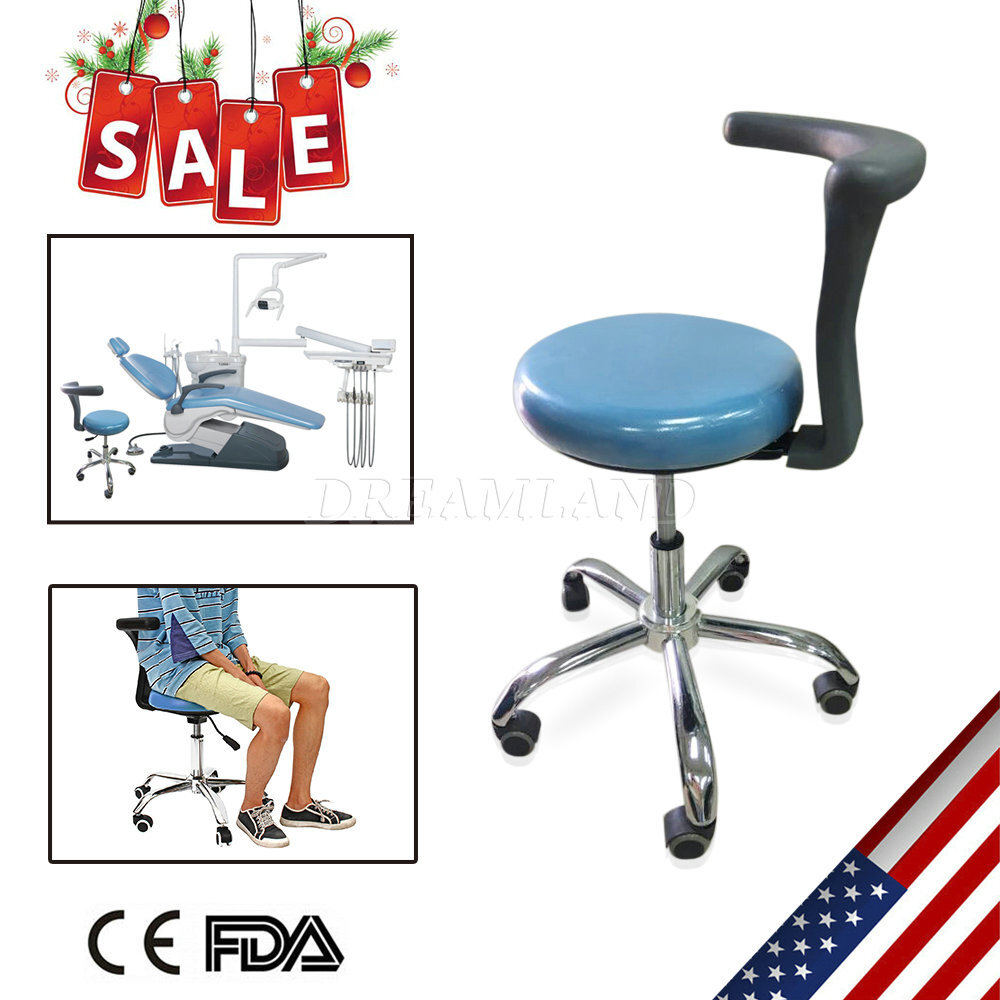 Dental Unit Chair Computer Controlled Motor Hard Leather +LED Oral Lamp +Stool