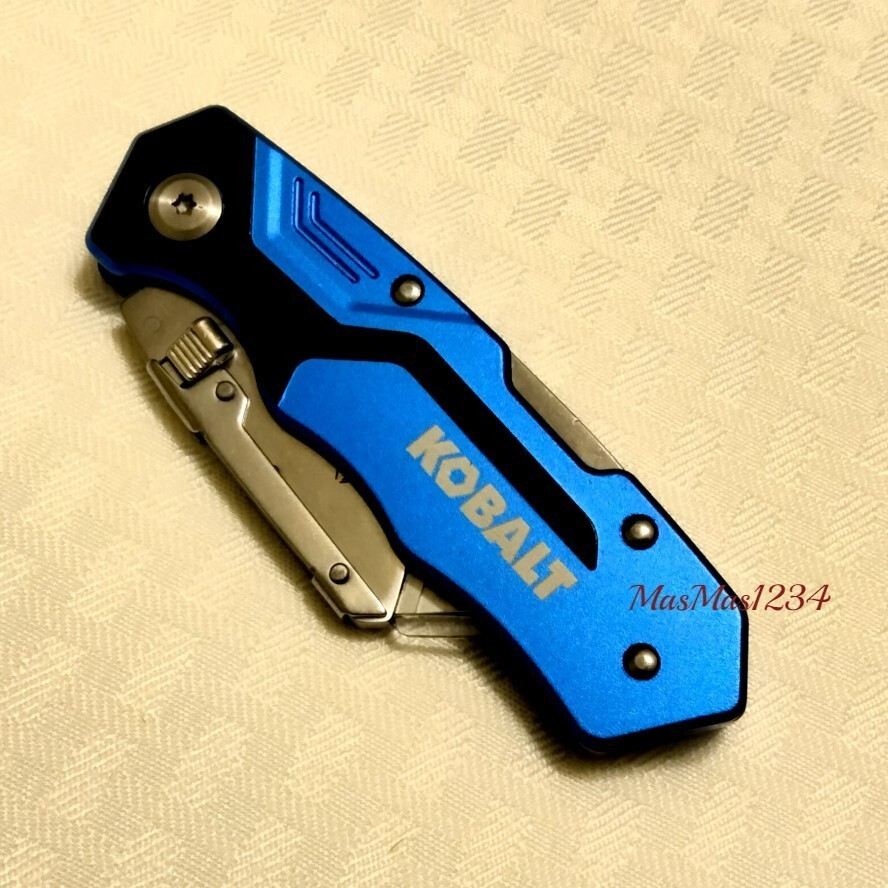 KOBALT Quick Change Folding Lockback Utility Knife - 25 Hook Blades - Box Cutter
