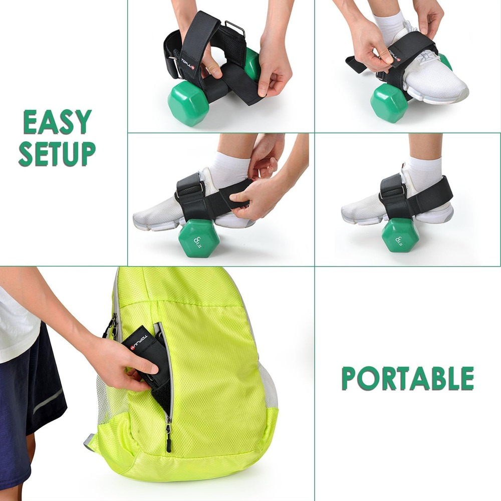 Adjustable Dumbbell Foot Attachment for Leg Workouts and Strength Training