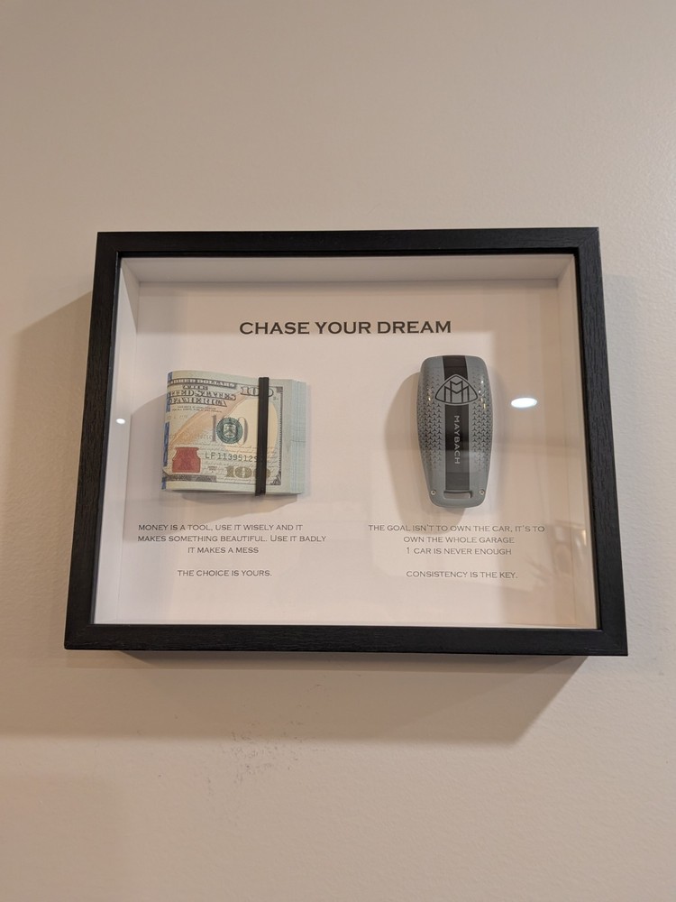 3D Money / Key Wall Art Box Frame